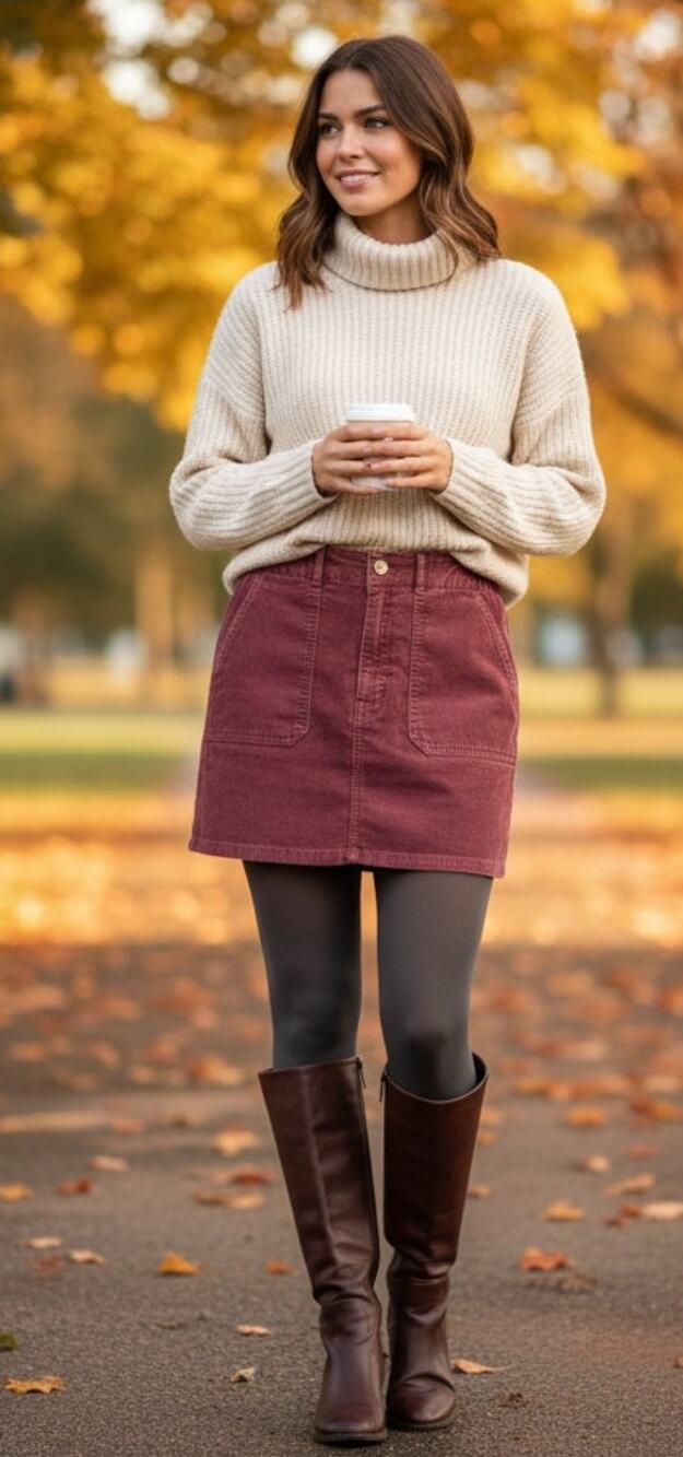 American Eagle Burgundy Red Corduroy Stretch Pockets Mini Skirt Women 6